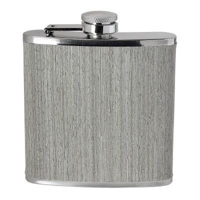 6OZ WOOD HIP FLASK in Grey Wood Effect