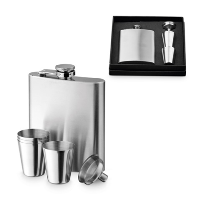 NOVAK METAL HIP FLASK SET