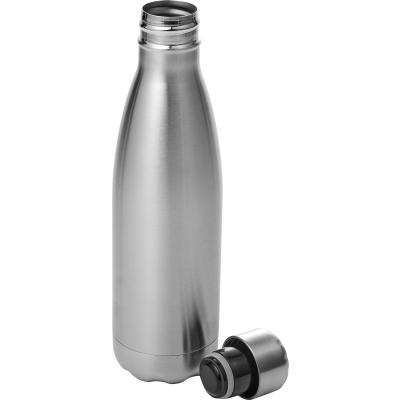 STAINLESS STEEL METAL SINGLE WALLED BOTTLE (650ML) in Silver