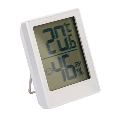 WHITE INDOOR WEATHER STATION HYGROMETER