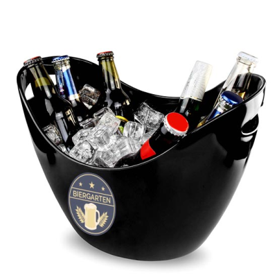 BLACK PLASTIC ICE BUCKET (6 LITRE)