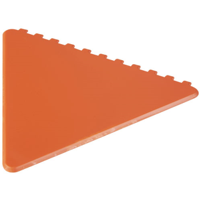 FROSTY TRIANGULAR RECYCLED PLASTIC ICE SCRAPER in Orange