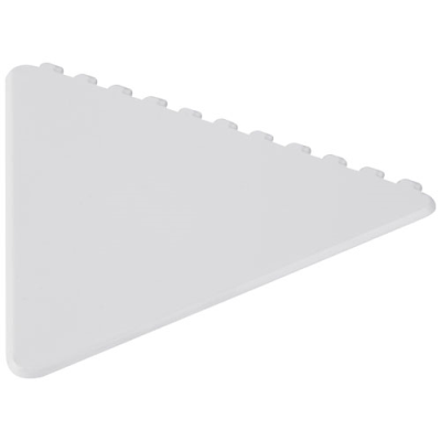 FROSTY TRIANGULAR RECYCLED PLASTIC ICE SCRAPER in White