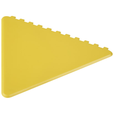 FROSTY TRIANGULAR RECYCLED PLASTIC ICE SCRAPER in Yellow