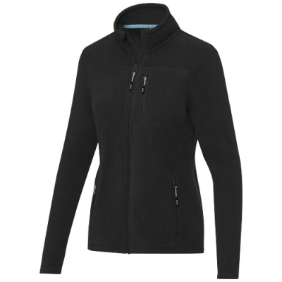 AMBER LADIES GRS RECYCLED FULL ZIP FLEECE JACKET in Solid Black