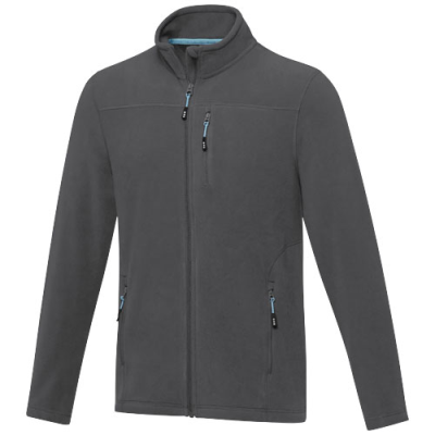 AMBER MENS GRS RECYCLED FULL ZIP FLEECE JACKET in Storm Grey