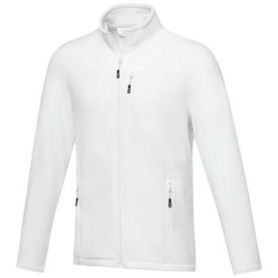 AMBER MENS GRS RECYCLED FULL ZIP FLEECE JACKET in White