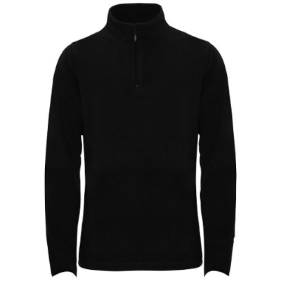 HIMALAYA WOMENS QUARTER ZIP FLEECE JACKET in Solid Black