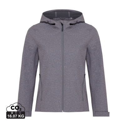 IQONIQ MAKALU LADIES RECYCLED POLYESTER SOFT SHELL JACKET in Vulcano Heather Grey