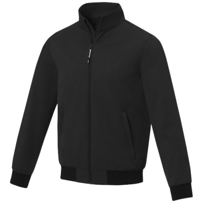 KEEFE UNISEX LIGHTWEIGHT BOMBER JACKET in Solid Black