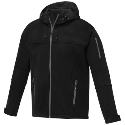 MATCH MENS SOFTSHELL JACKET in Solid Black