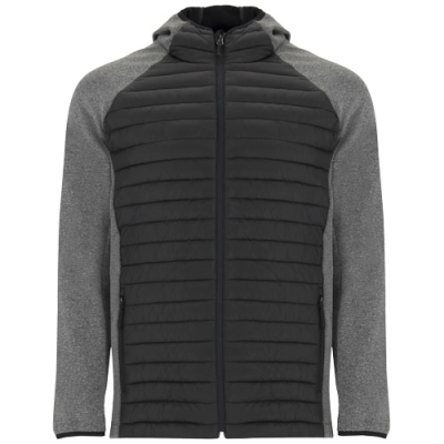 MINSK UNISEX HYBRID THERMAL INSULATED JACKET in Solid Black & Heather Black