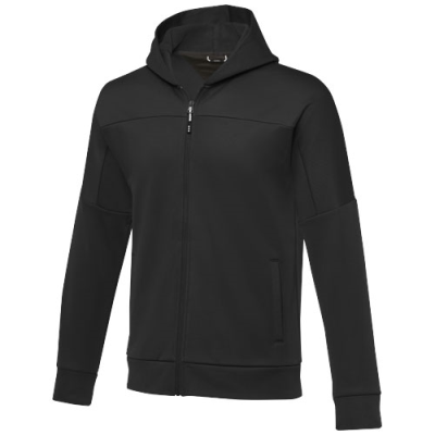 NUBIA MENS PERFORMANCE FULL ZIP KNIT JACKET in Solid Black