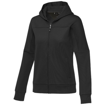 NUBIA WOMENS PERFORMANCE FULL ZIP KNIT JACKET in Solid Black