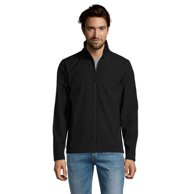 RACE MEN SOFTSHELL ZIP in Black