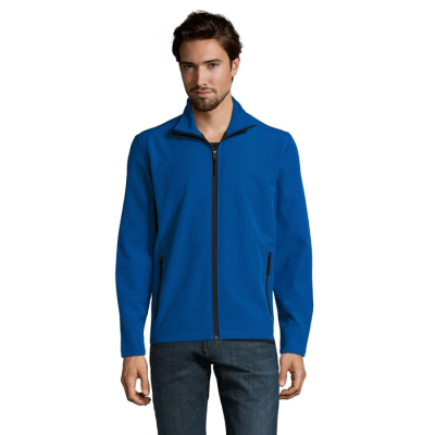 RACE MEN SOFTSHELL ZIP in Blue