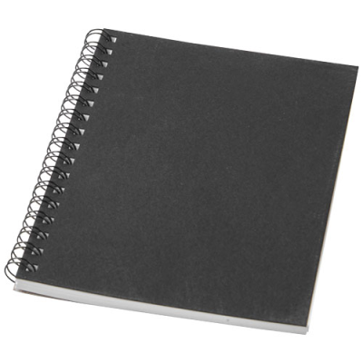 DESK-MATE® A6 COLOUR SPIRAL NOTE BOOK in Solid Black