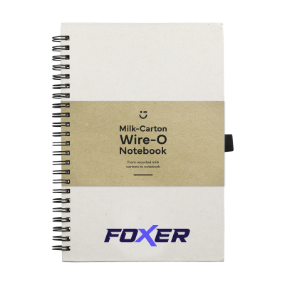 MILK-CARTON WIRE-O PAPER NOTE BOOK A5 in Beige