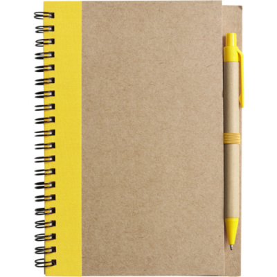 NOTE BOOK with Ball Pen in Yellow