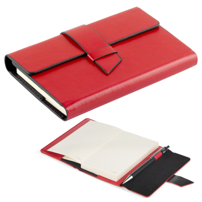 PIERRE CARDIN A6 MILANO POCKET NOTE BOOK in Red