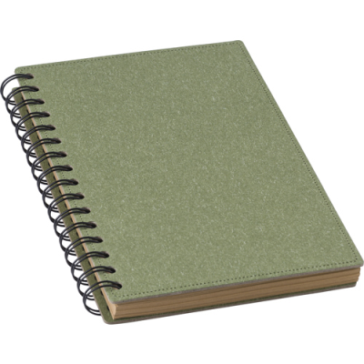 RECYCLED HARD COVER NOTE BOOK in Green