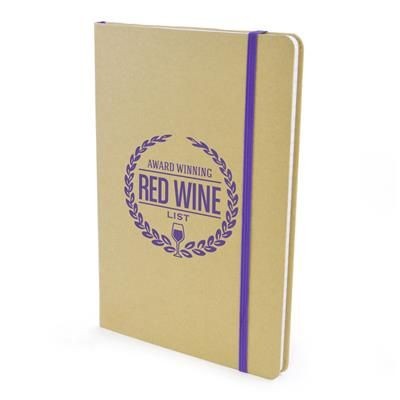 A5 NATURAL NEBRASKA RECYCLED NOTE BOOK in Purple