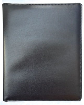 BONDED LEATHER DESK WALLET with Comb Bound Note Book Insert