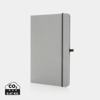 BONDED LEATHER HARDCOVER NOTE BOOK A5 in Pale Grey