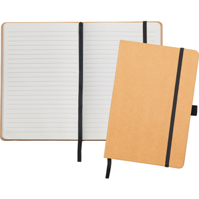 BROADSTAIRS ECO A5 KRAFT PAPER NOTE BOOK in Nat Black