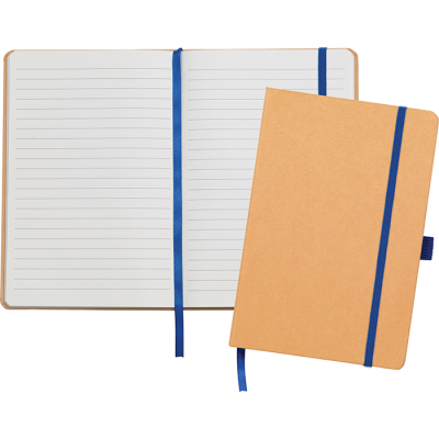 BROADSTAIRS ECO A5 KRAFT PAPER NOTE BOOK in Nat Blue Royal