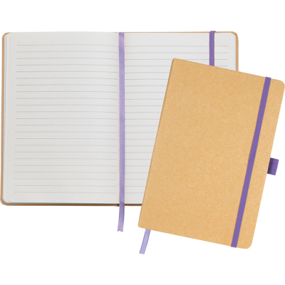 BROADSTAIRS ECO A5 KRAFT PAPER NOTE BOOK in Nat Purple