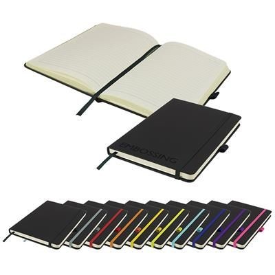 DEBOSSED DENIRO A5 LINED SOFT TOUCH PU NOTE BOOK