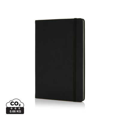 DELUXE HARDCOVER PU A5 NOTE BOOK in Black