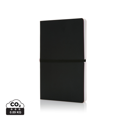 DELUXE SOFTCOVER A5 NOTE BOOK in Black