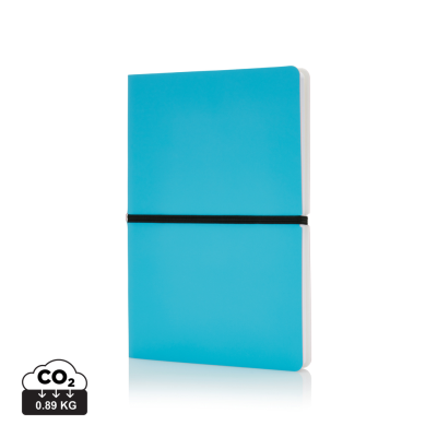 DELUXE SOFTCOVER A5 NOTE BOOK in Blue