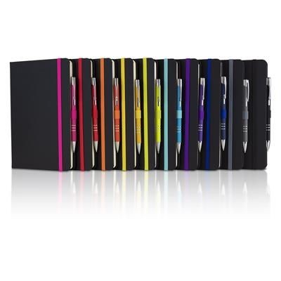 DENIRO A5 LINED SOFT TOUCH PU NOTE BOOK AND PEN