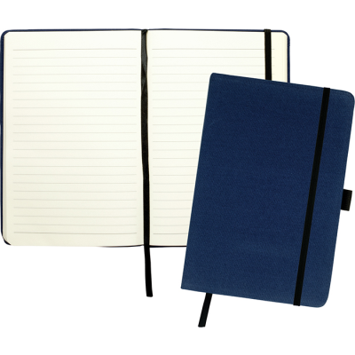 DOWNSWOOD A5 ECO RECYCLED COTTON NOTE BOOK in Blue Navy