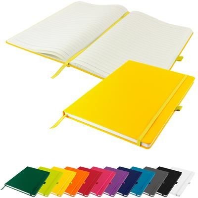 DUNN A4 PU SOFT FEEL LINED NOTE BOOK 196 PAGES in Yellow