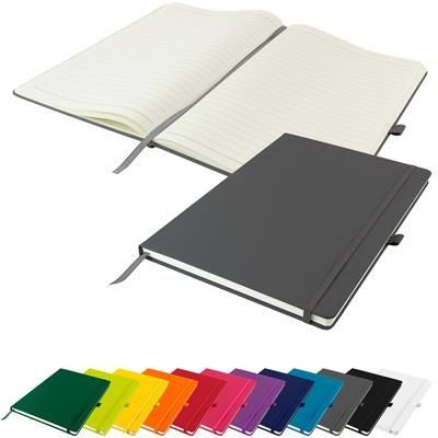 DUNN A4 PU SOFT FEEL LINED NOTE BOOK in Grey