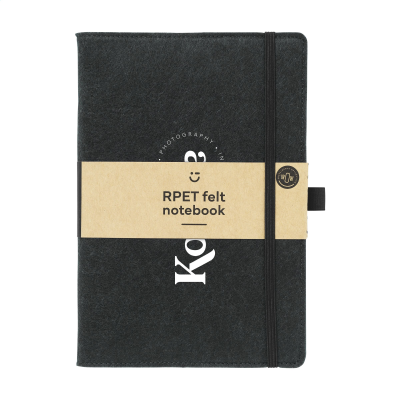 FELTY GRS RPET PAPER NOTE BOOK A5 in Black