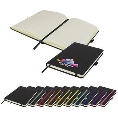 FULL COLOUR PRINTED DENIRO A5 LINED SOFT TOUCH PU NOTE BOOK