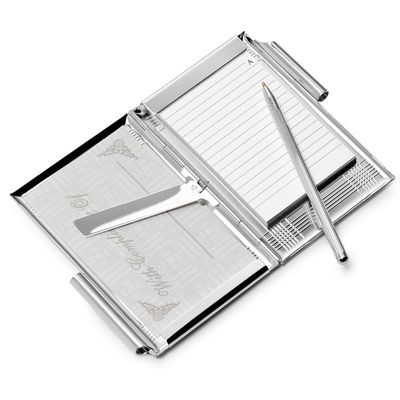 MARVIN METAL POCKET MEMO PAD HOLDER in Silver