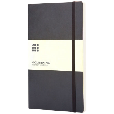 MOLESKINE CLASSIC L SOFT COVER NOTE BOOK - PLAIN in Solid Black