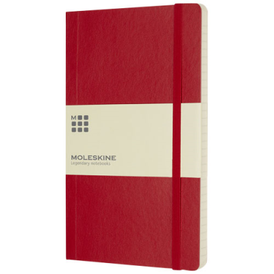 MOLESKINE CLASSIC L SOFT COVER NOTE BOOK - RULED in Scarlet Red