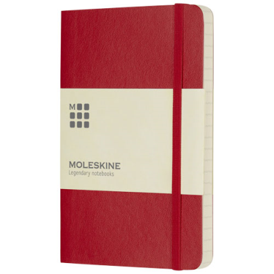 MOLESKINE CLASSIC PK SOFT COVER NOTE BOOK - RULED in Scarlet Red