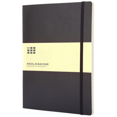 MOLESKINE CLASSIC XL SOFT COVER NOTE BOOK - RULED in Solid Black