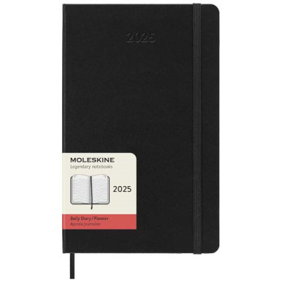 MOLESKINE HARD COVER 12 MONTH L DAILY PLANNER in Solid Black