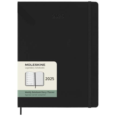 MOLESKINE HARD COVER 12 MONTH XL WEEKLY PLANNER in Solid Black