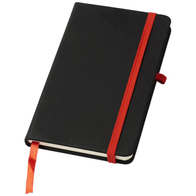 NOIR A6 NOTE BOOK with Lined Pages in Solid Black & Red