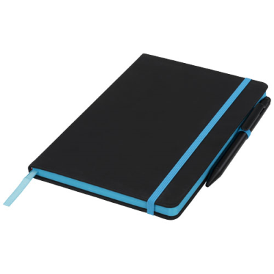 NOIR EDGE MEDIUM NOTE BOOK in Solid Black & Blue